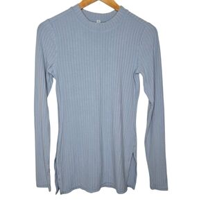 Free People Movement Womens Blue Blissed Out Ribbed Tunic Top Size Small